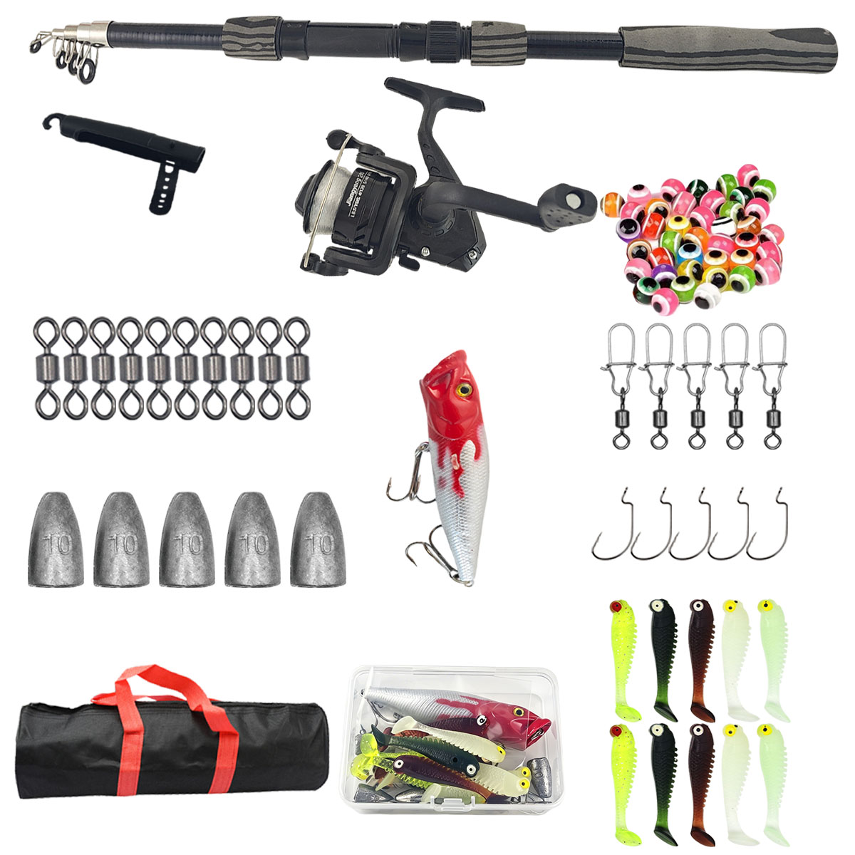 Portable Telescopic Fishing Ro - огляд і ціна Fishing Lure Spinner