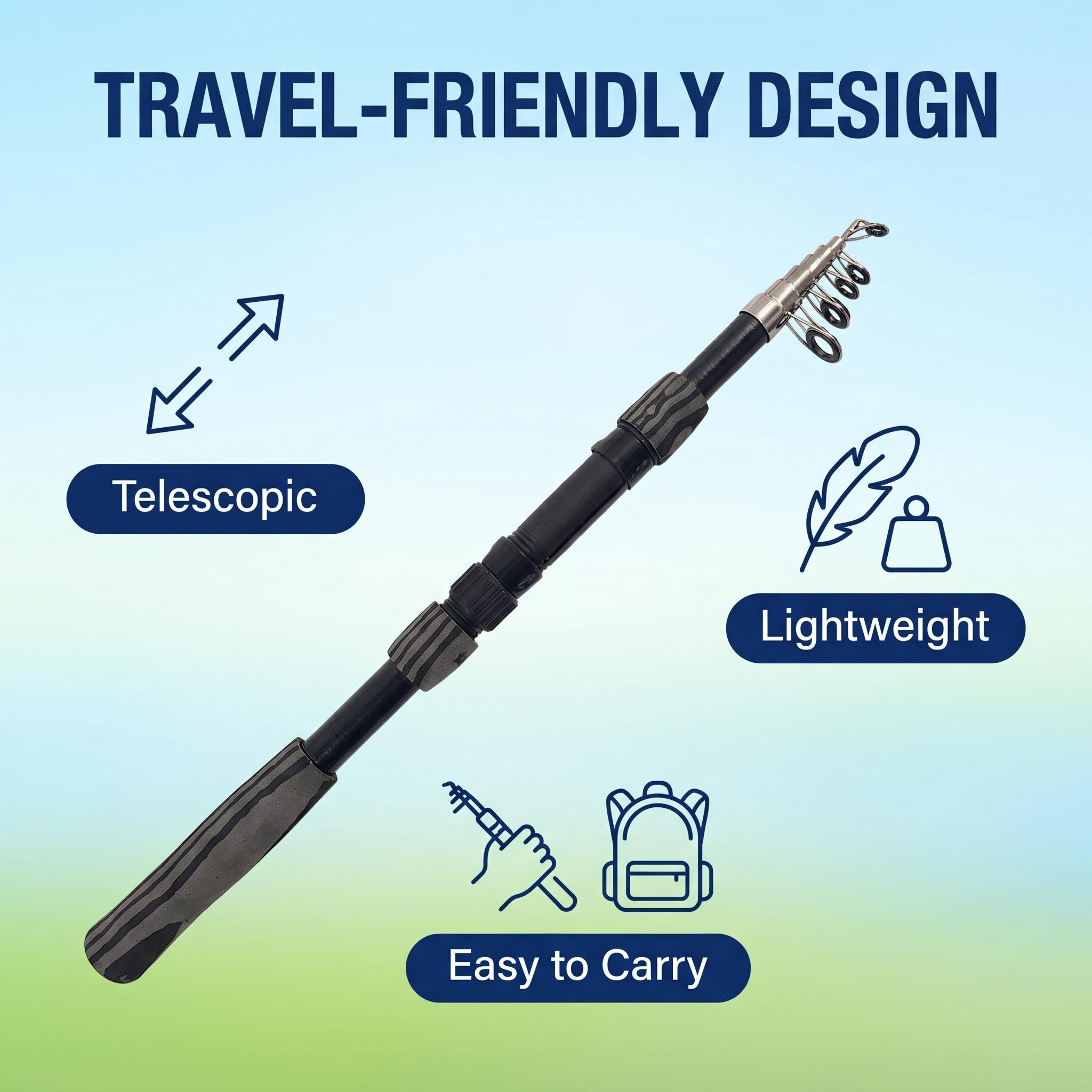 Portable Telescopic Fishing Ro - огляд і ціна Fishing Lure Spinner