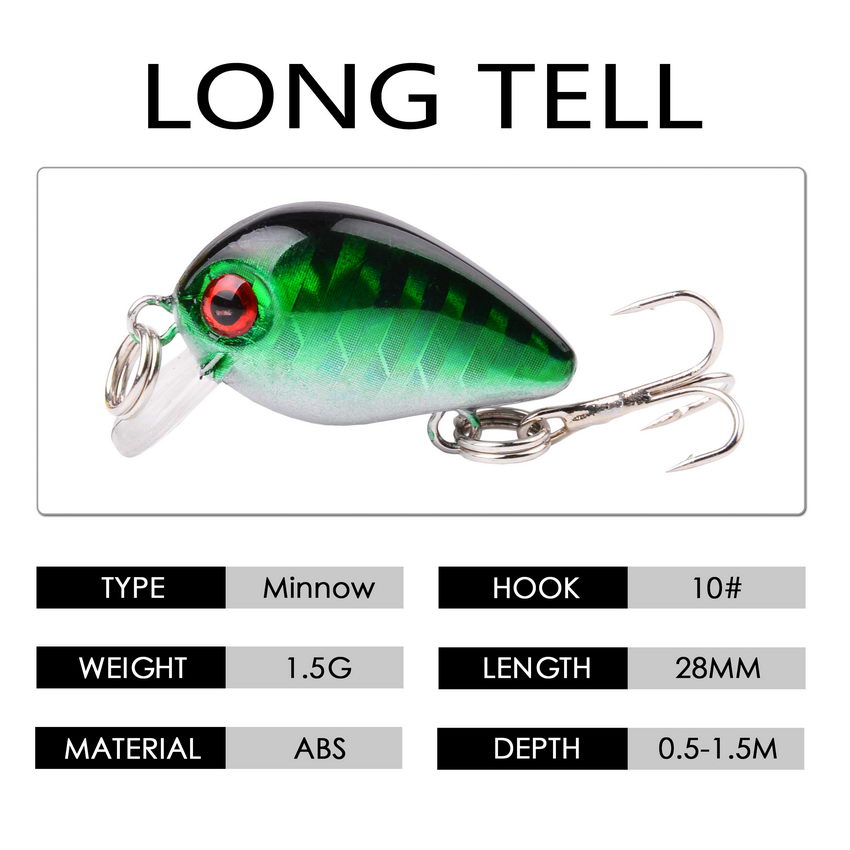 30mm 2g Crazy wobbler Mini Top - огляд і ціна Fishing Lure Crankbait