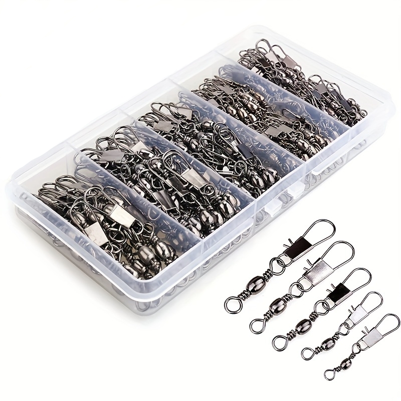 50/200pcs Barrel Snap Swivel F - огляд і ціна Fishing Lure Spinnerbait