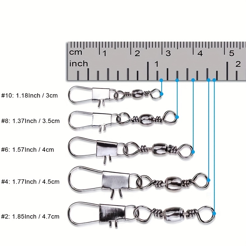 50/200pcs Barrel Snap Swivel F - огляд і ціна Fishing Lure Spinnerbait