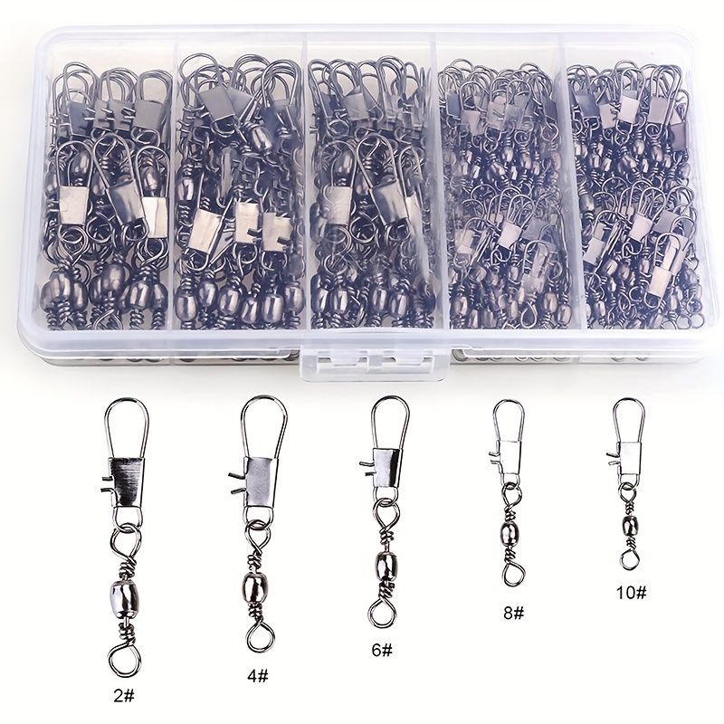 50/200pcs Barrel Snap Swivel F - огляд і ціна Fishing Lure Spinnerbait