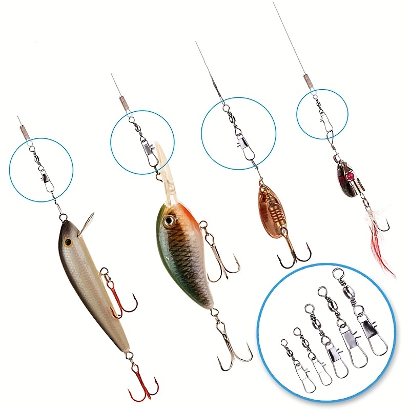 50/200pcs Barrel Snap Swivel F - огляд і ціна Fishing Lure Spinnerbait
